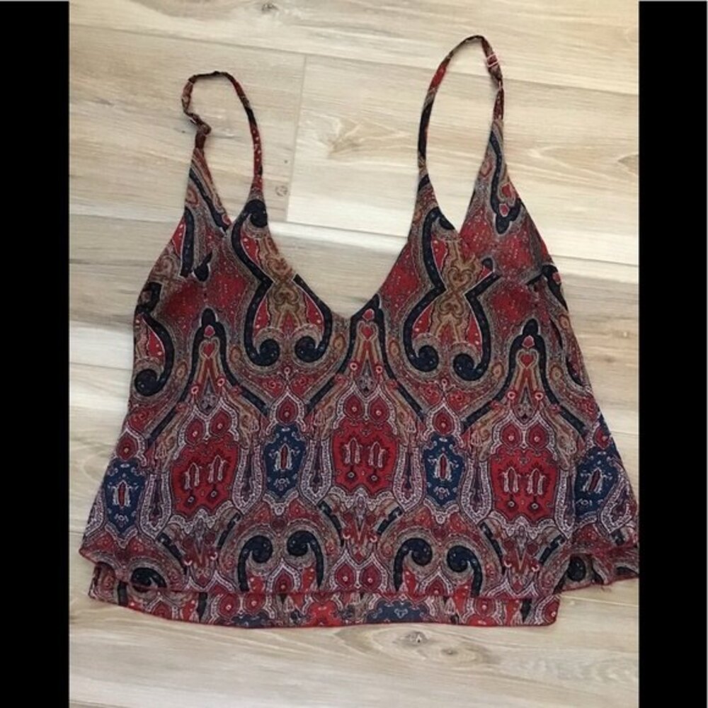 TOBI Paisley Crop Top/Cami S